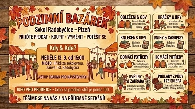 PODZIMNÍ BAZÁREK V RADOBYČICÍCH!