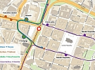 Odklon tramvajových linek z centrálních zastávek Sady Pětatřicátníků.
