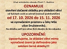 Oznámení o otevření dočasné skládky větví