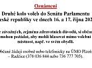 Druhé kolo voleb do Senátu Parlamentu ČR - možnost využití přenosné volební schránky