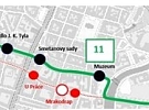 Oznámení - změna a odklon trolejbusového provozu MHD - uzavírka Americké třídy
