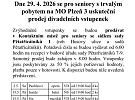 Prodej zvýhodněných divadelních vstupenek pro seniory na květen 2026