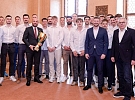 Zástupci města Plzně přijali na radnici házenkářský Talent po zisku mistrovského titulu