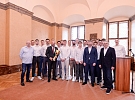 Zástupci města Plzně přijali na radnici házenkářský Talent po zisku mistrovského titulu