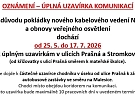 Oznámení - úplná uzavírka komunikací Prašná a Stromková