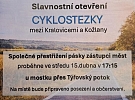 Pozvánka na slavnostní otevření cyklostezky