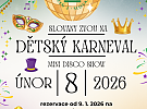 Dětský karneval se uskuteční opět v KD Šeříkovka