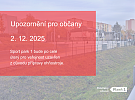Sport park 1 bude během úterý 2. prosince uzavřen